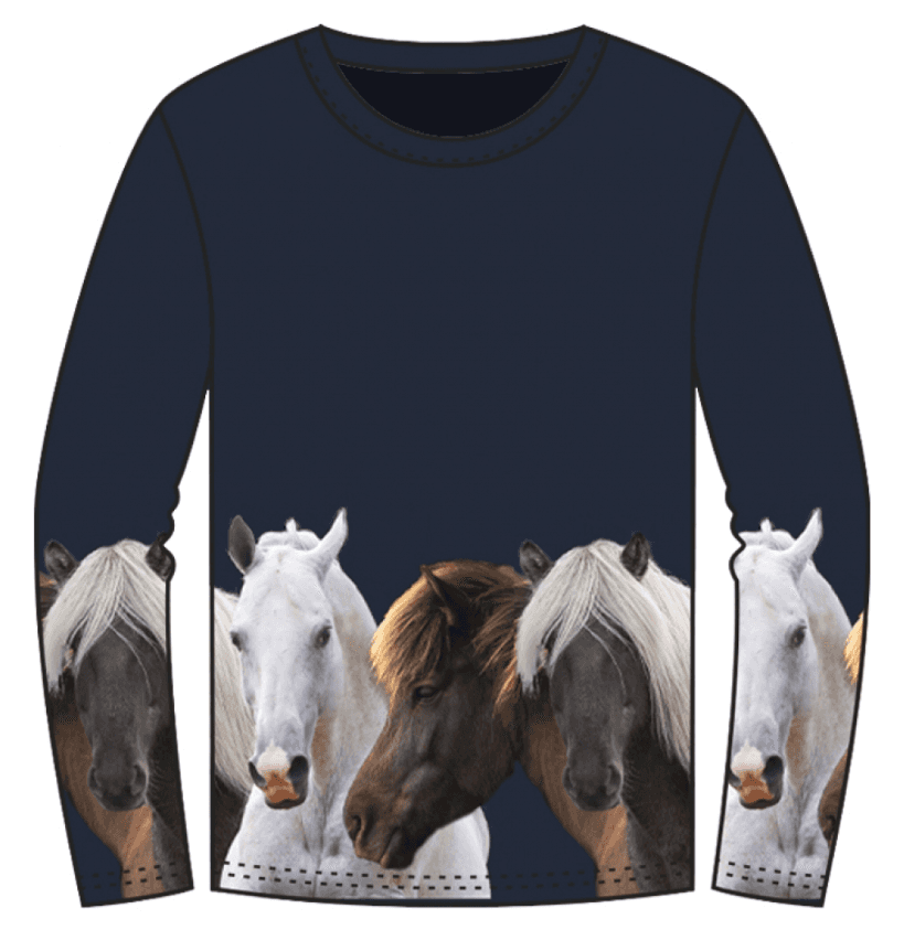 Reunakuviotrikoo, HEVOSET