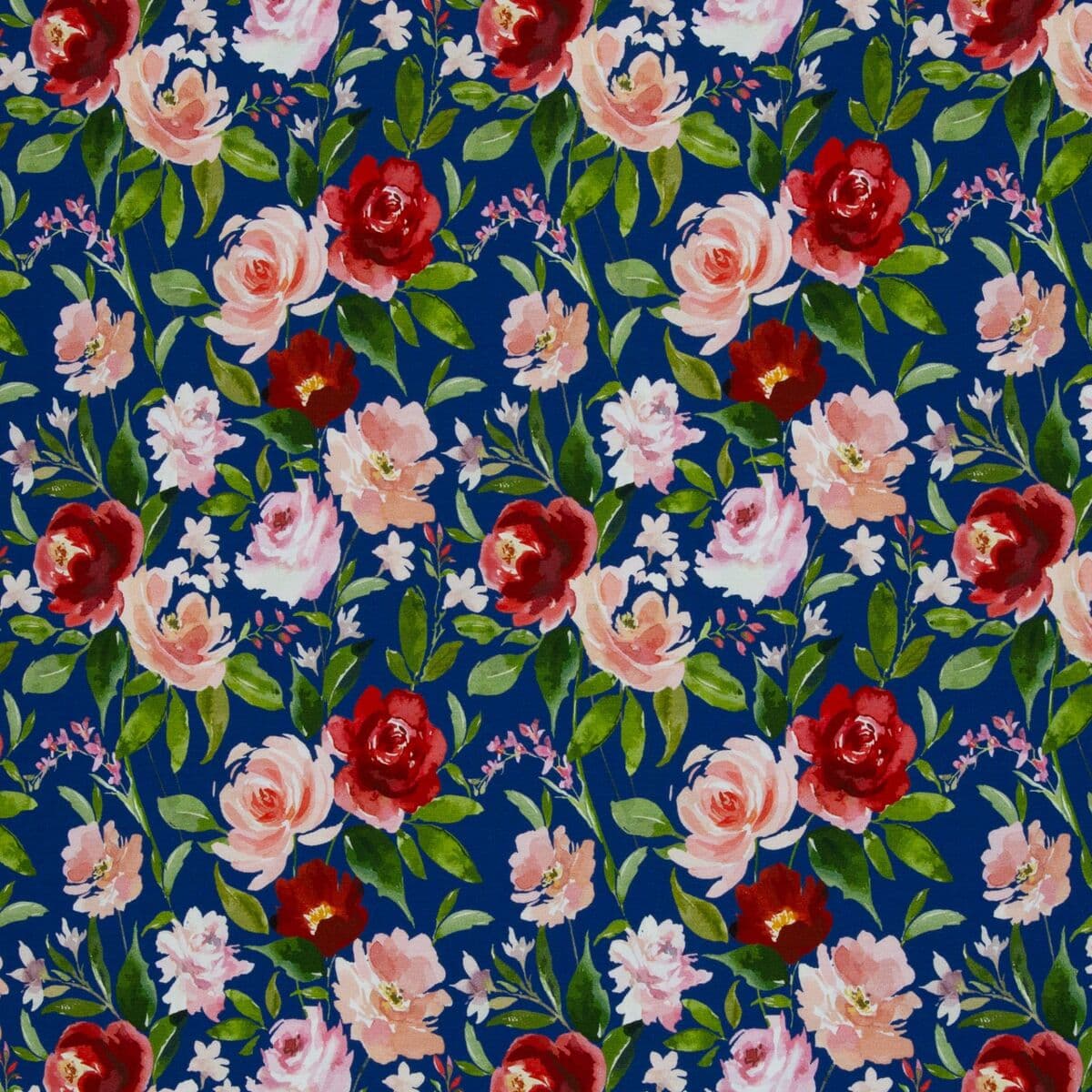 Trikoo Jule, sininen roosakukkainen