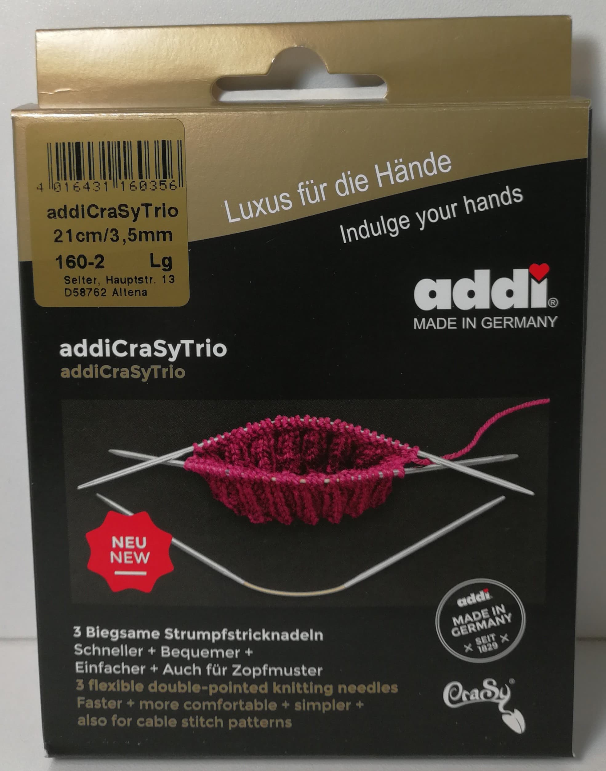 Addi CraSy Trio sukkapuikkosetti