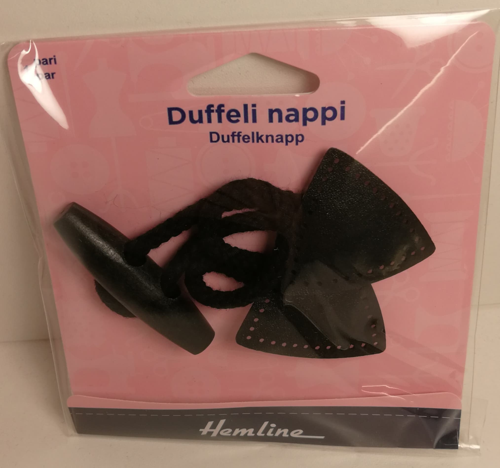 Duffeli nappi, musta, Hemline