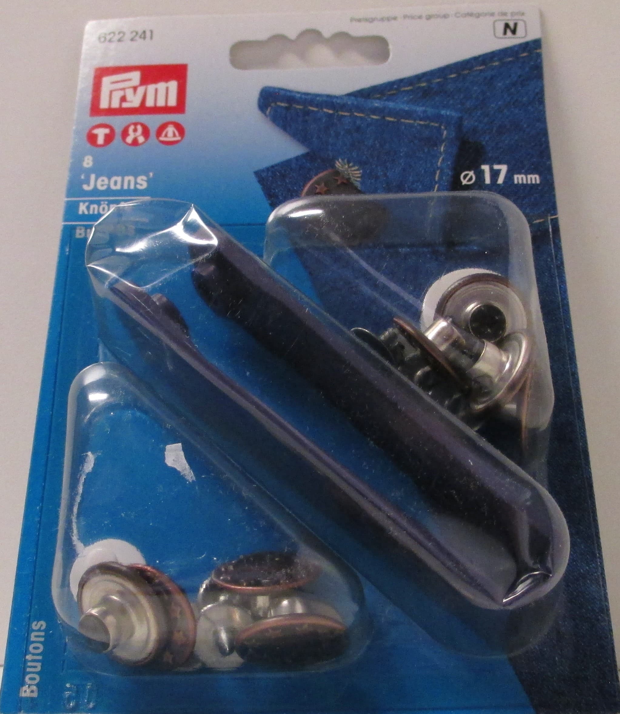 Farkkunappi, pikakiinnitys Prym 622241