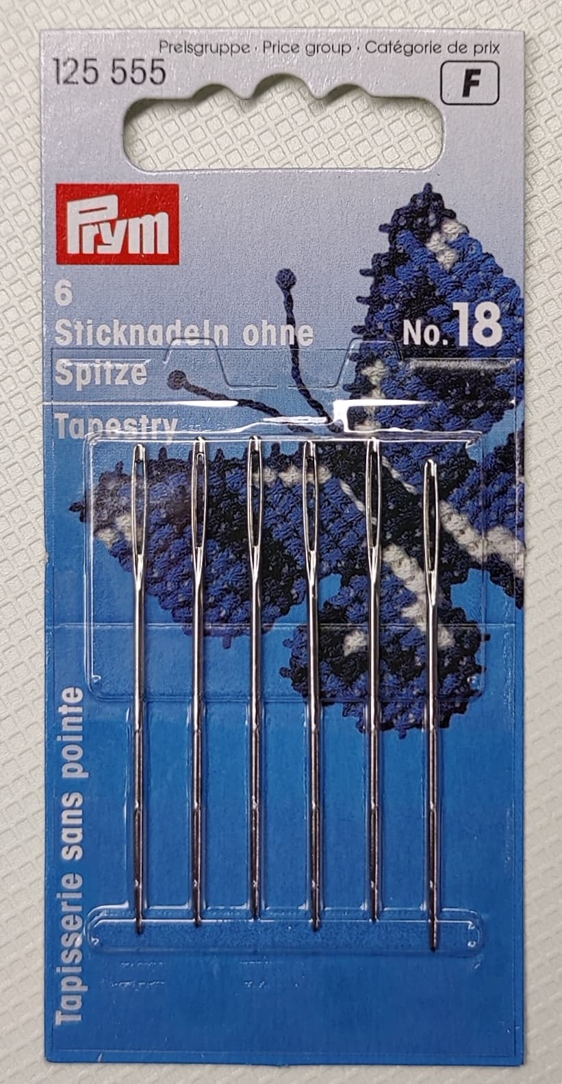 Kanavatyöneula tylppä, No:18, Prym 125555